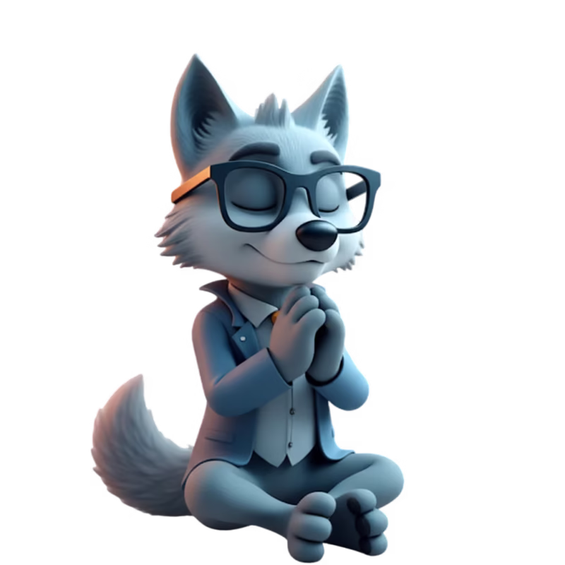 Le loup en mode paix intérieur